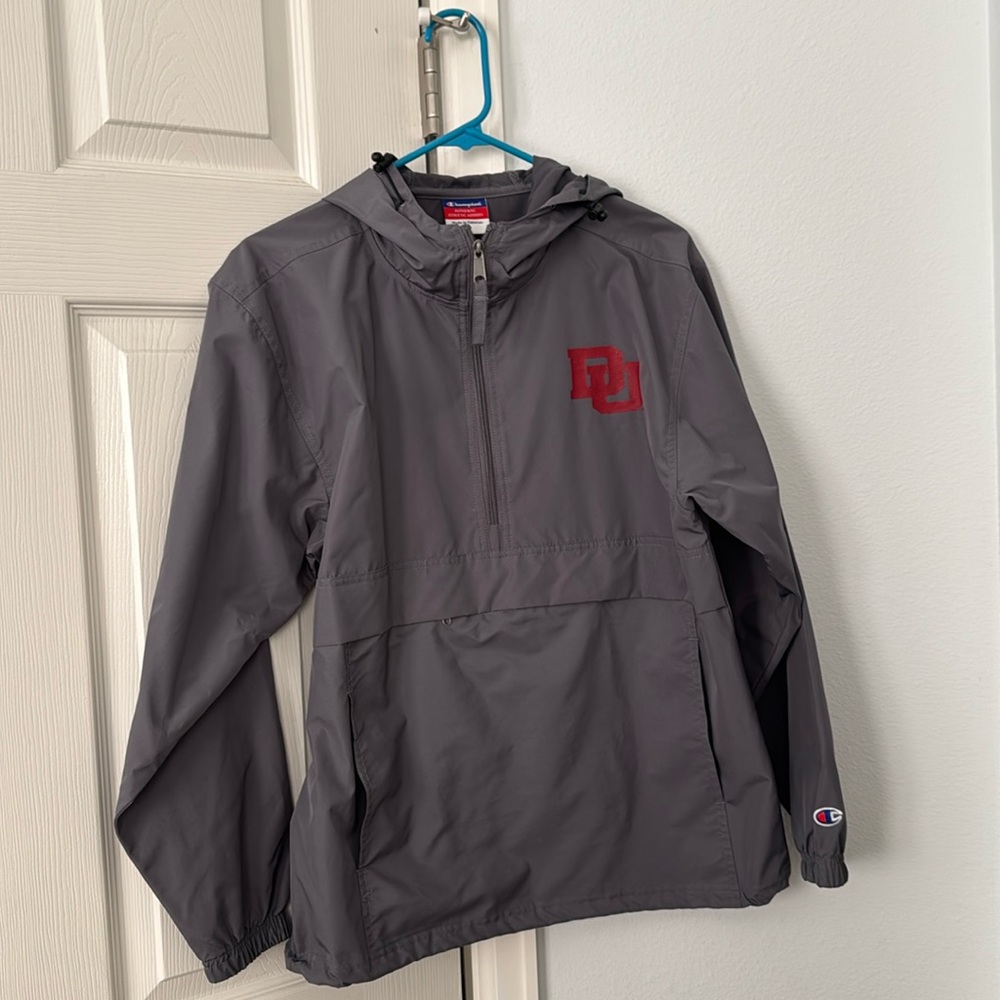 University of Denver wind quarter zip jacket.
